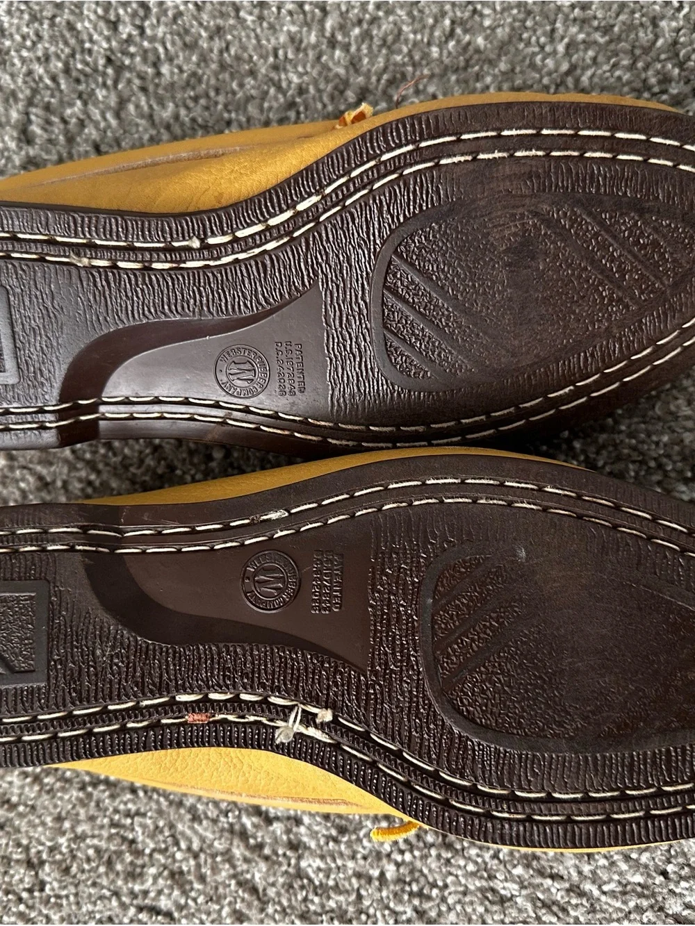 Minnetonka Mustard Leather Moccasin Loafers